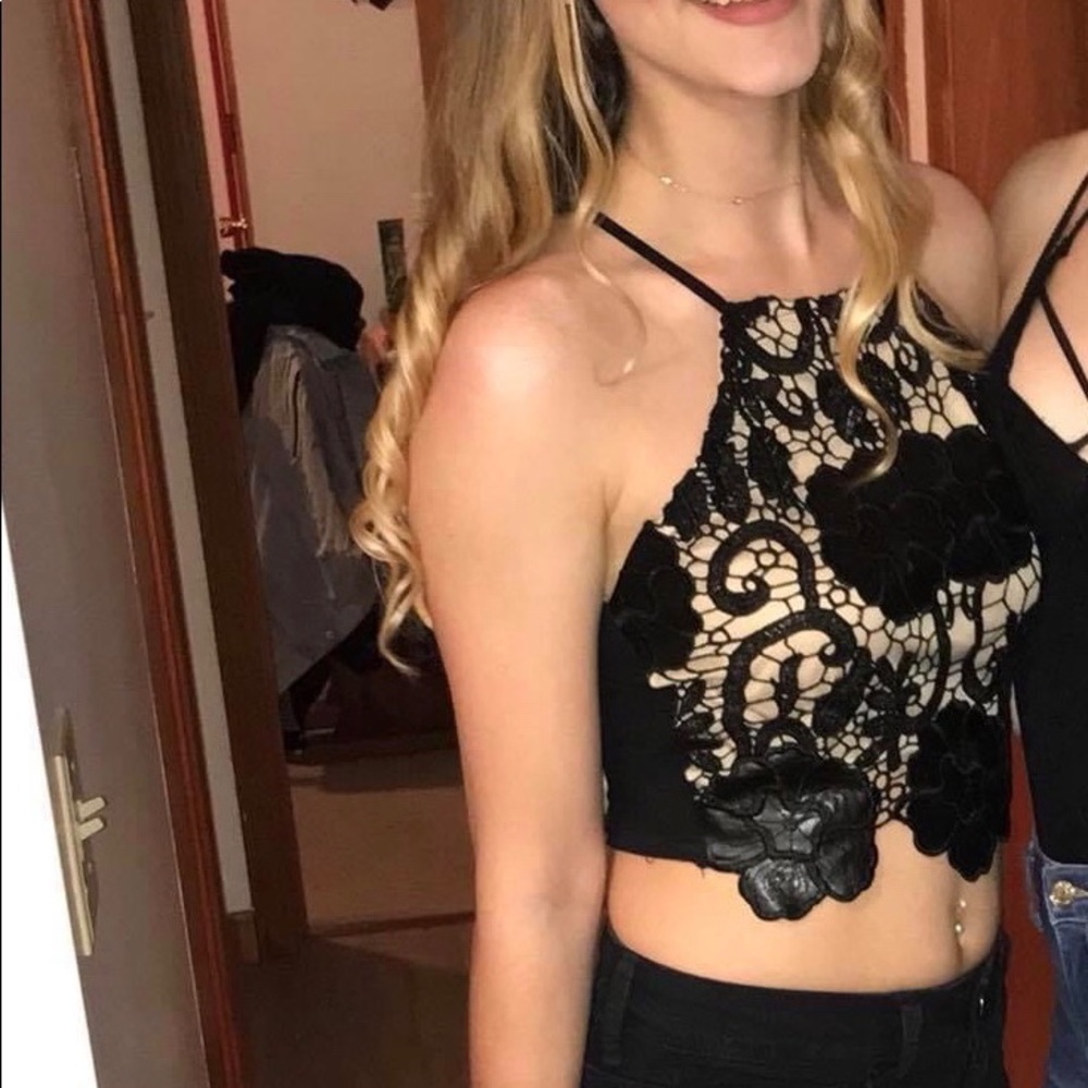 Charlotte Russe Flower Crop Top